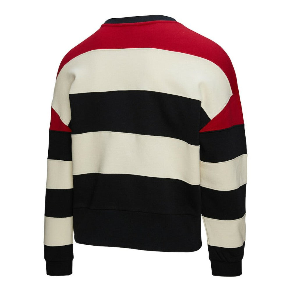 Atlanta Braves Mitchell & Ness Women's Cooperstown Collection Blocked Fleece Pullover Sweatshirt- Red/Black Pullover