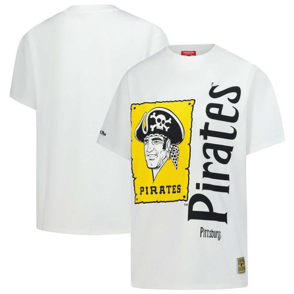 Pittsburgh Pirates Mitchell & Ness Women's Cooperstown Collection Boyfriend T-Shirt - White T-shirts