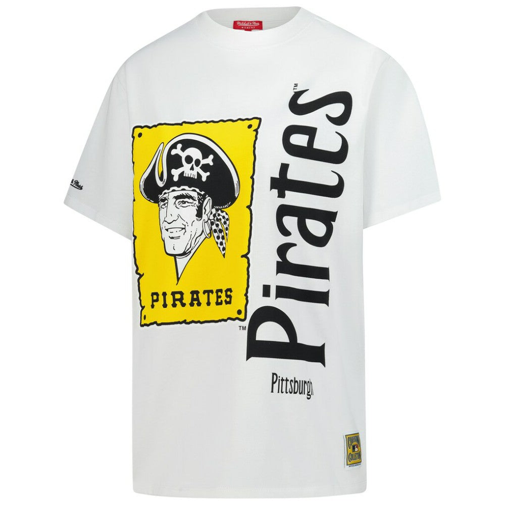 Pittsburgh Pirates Mitchell & Ness Women's Cooperstown Collection Boyfriend T-Shirt - White T-shirts