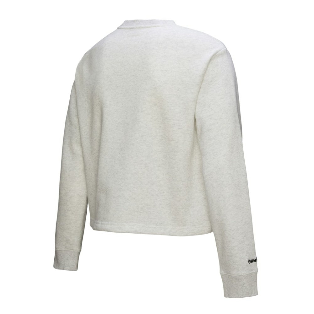 Boston Red Sox Mitchell & Ness Women's Cropped Toggle Pullover Sweatshirt - Heather Gray Pullover