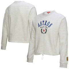 Houston Astros Mitchell & Ness Women's Cropped Toggle Pullover Sweatshirt - Heather Gray Pullover