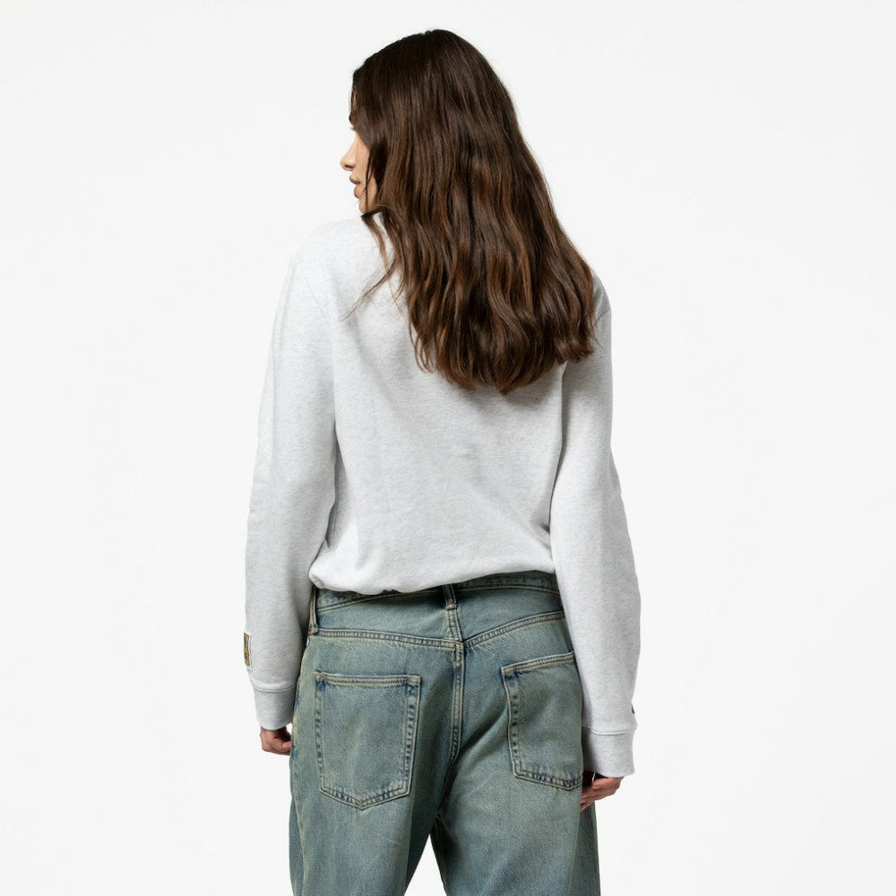 Los Angeles Dodgers Mitchell & Ness Women's Cropped Toggle Pullover Sweatshirt - Heather Gray Pullover