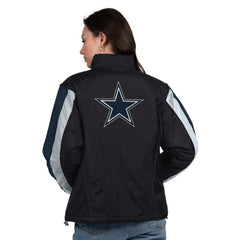 Dallas Cowboys Starter Women's Thursday Night Gridiron Half-Zip Jacket Black/Navy