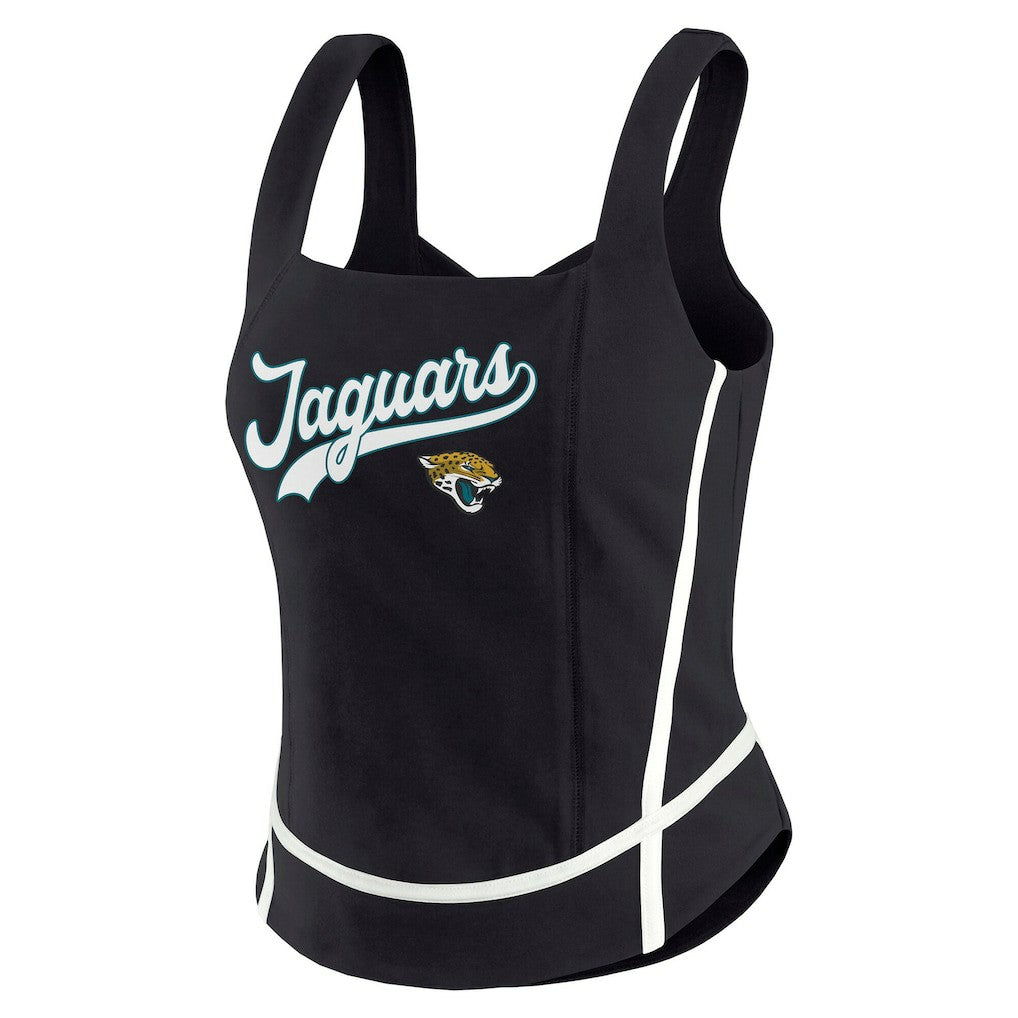 Jacksonville Jaguars WEAR by Erin Andrews Women's Square Neck Tank Top Black