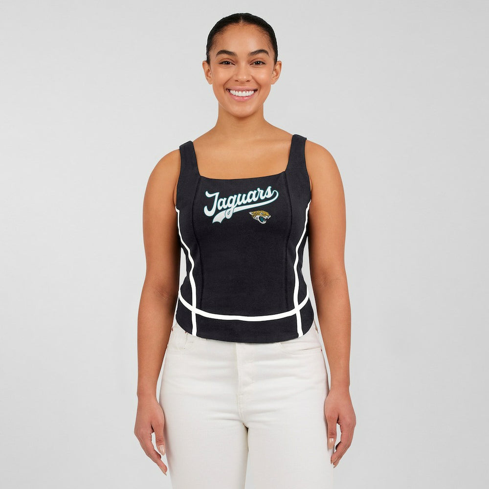 Jacksonville Jaguars WEAR by Erin Andrews Women's Square Neck Tank Top Black