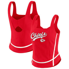 Kansas City Chiefs WEAR by Erin Andrews Women's Square Neck Tank Top Red