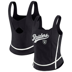 Las Vegas Raiders WEAR by Erin Andrews Women's Square Neck Tank Top Black
