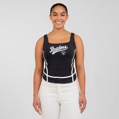 Las Vegas Raiders WEAR by Erin Andrews Women's Square Neck Tank Top Black