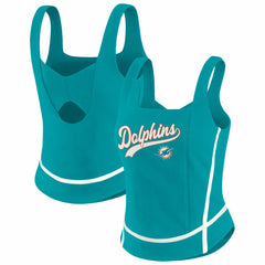 Miami Dolphins WEAR by Erin Andrews Women's Square Neck Tank Top Aqua