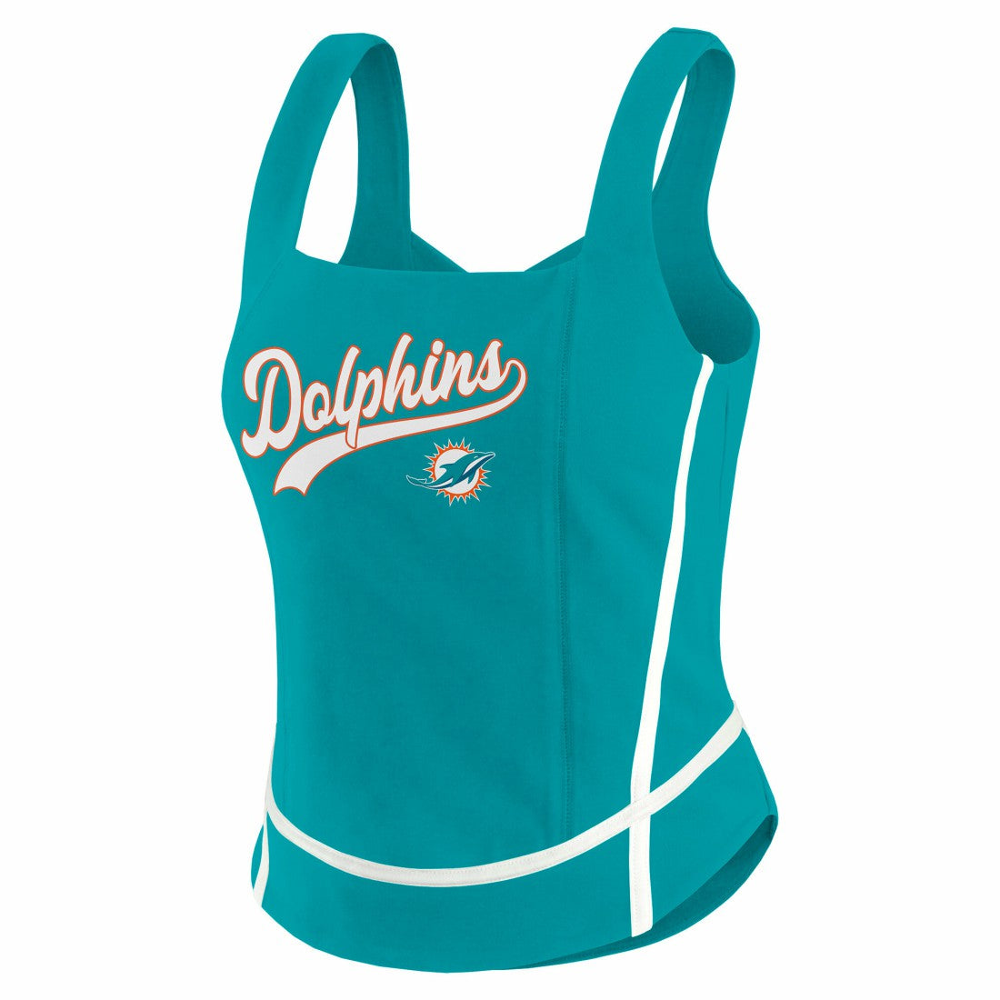 Miami Dolphins WEAR by Erin Andrews Women's Square Neck Tank Top Aqua