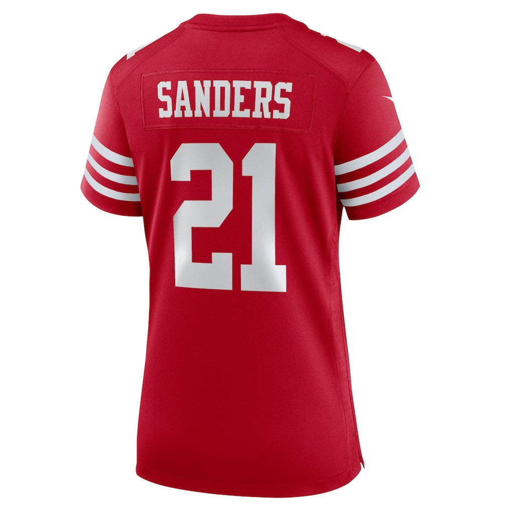 Deion Sanders San Francisco 49ers Women's Retired Player Game Jersey Scarlet