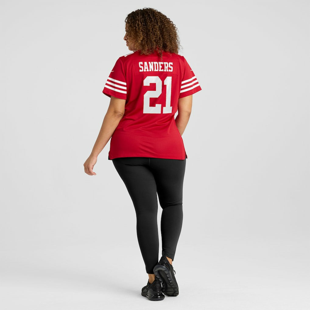 Deion Sanders San Francisco 49ers Women's Retired Player Game Jersey Scarlet