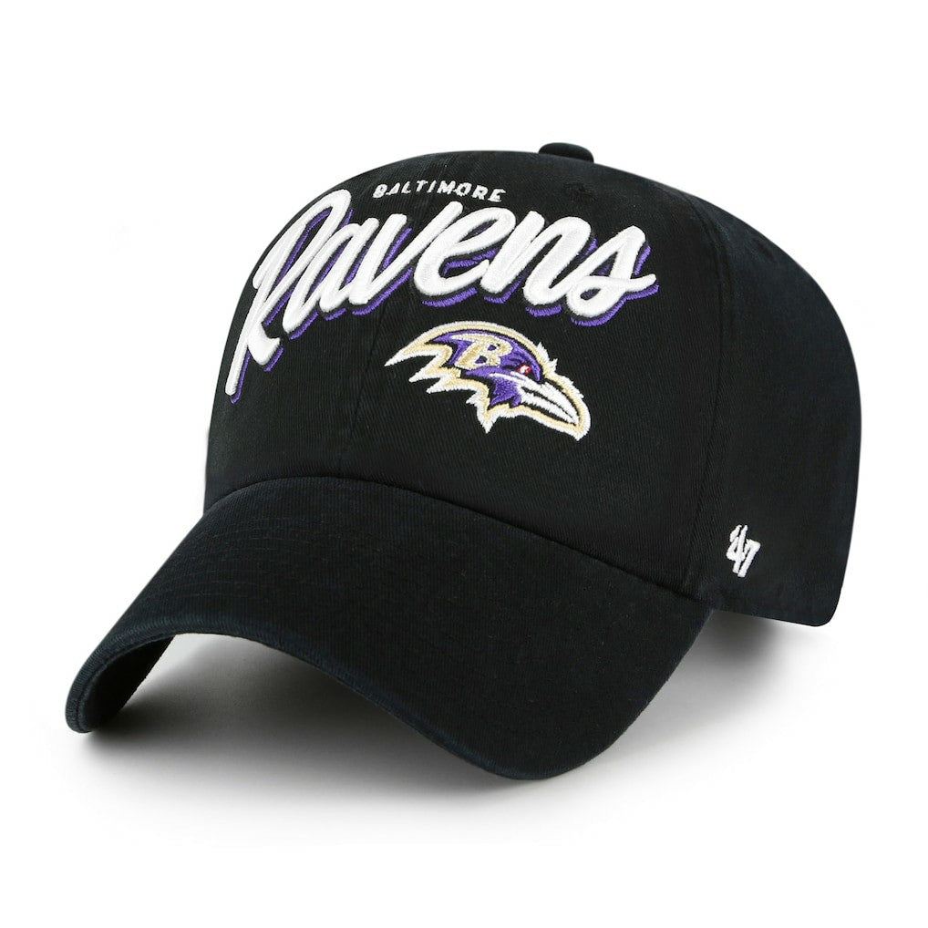 Baltimore Ravens '47 Women's Ariana Clean Up Adjustable Hat Black