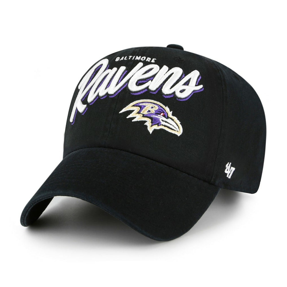 Baltimore Ravens '47 Women's Ariana Clean Up Adjustable Hat Black