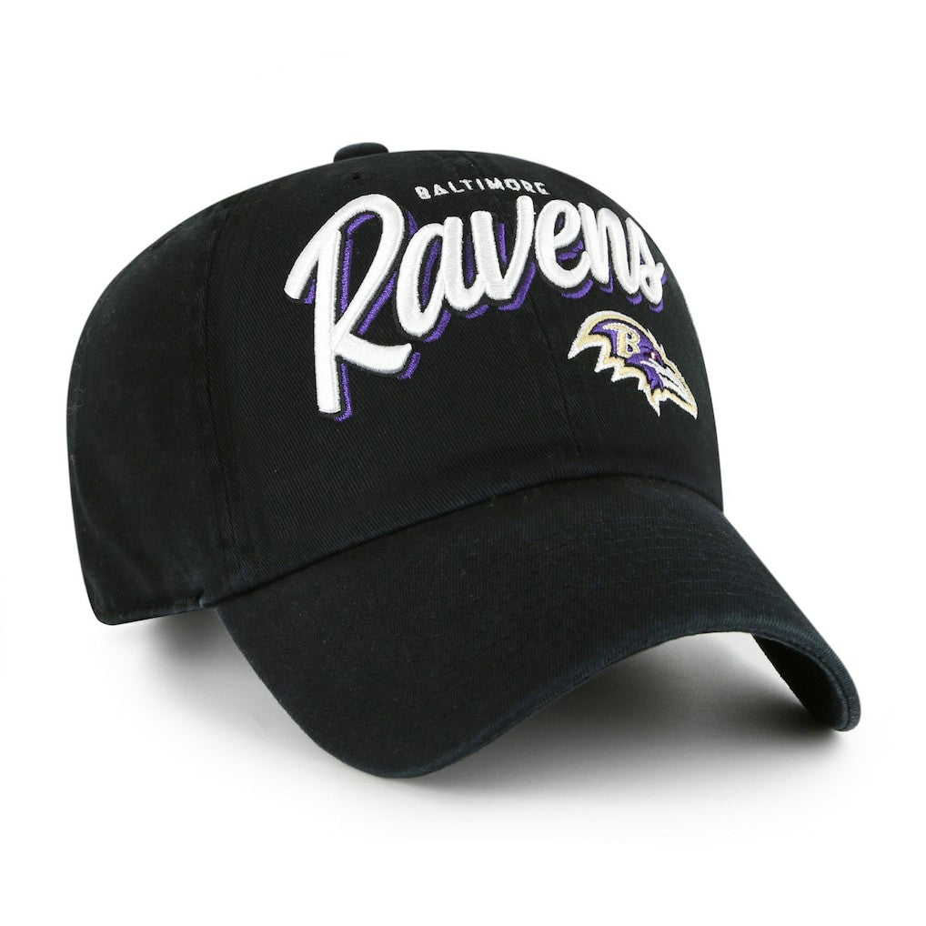 Baltimore Ravens '47 Women's Ariana Clean Up Adjustable Hat Black