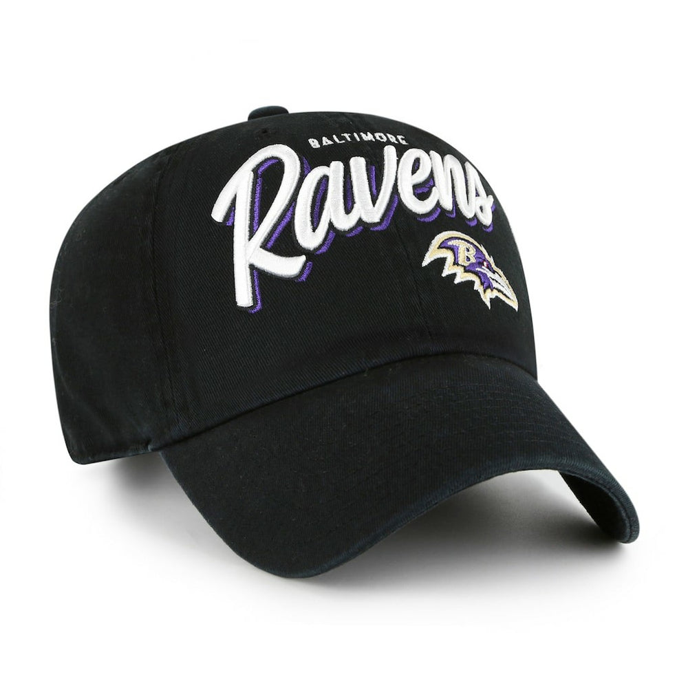 Baltimore Ravens '47 Women's Ariana Clean Up Adjustable Hat Black