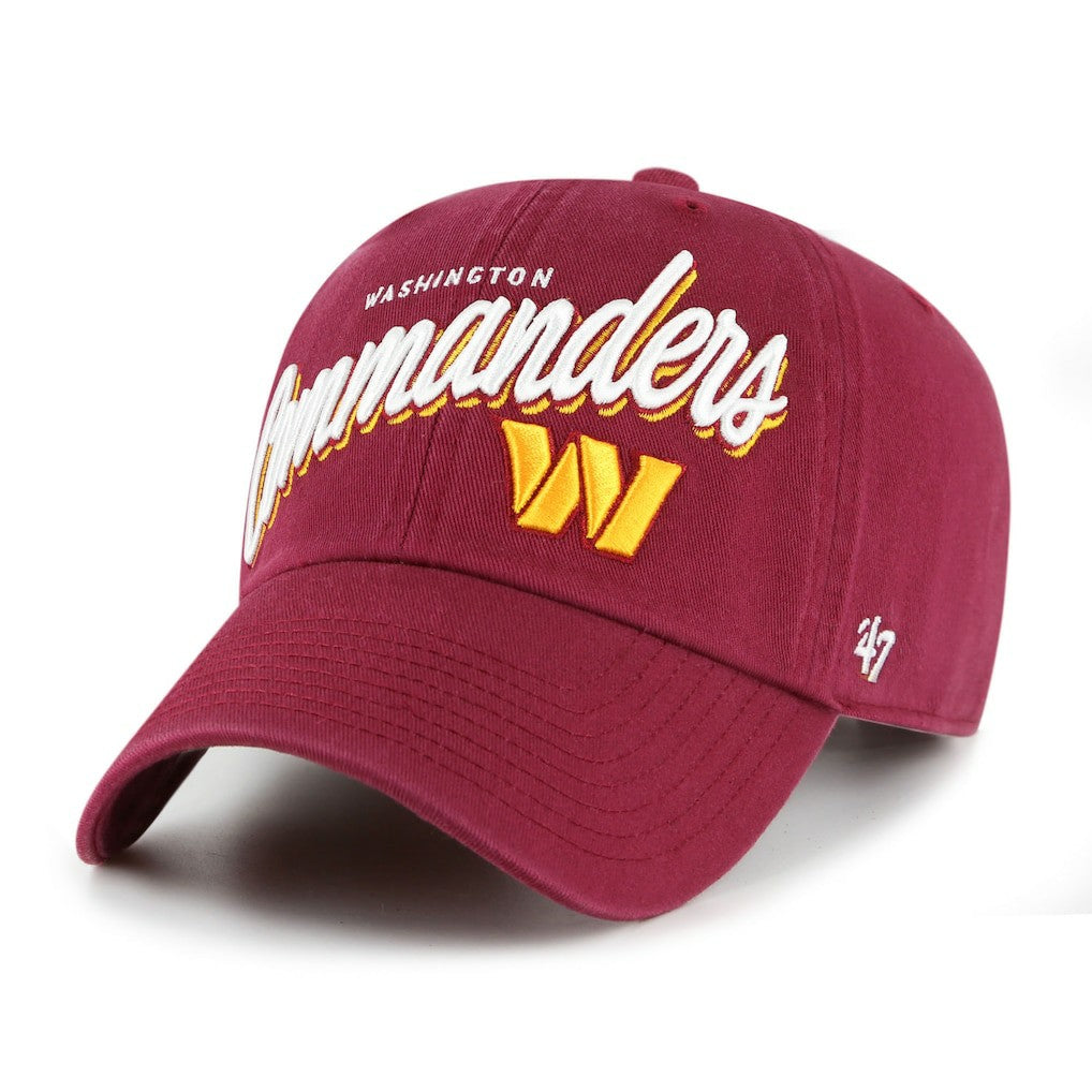 Washington Commanders '47 Women's Ariana Clean Up Adjustable Hat Burgundy