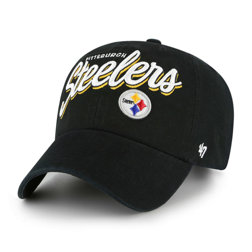 Pittsburgh Steelers '47 Women's Ariana Clean Up Adjustable Hat Black