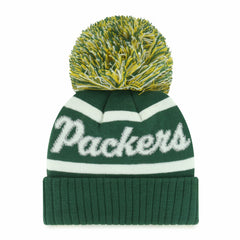 Green Bay Packers '47 Women's Spirited Cuffed Knit Hat with Pom Green