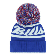 Buffalo Bills '47 Women's Spirited Cuffed Knit Hat with Pom Royal