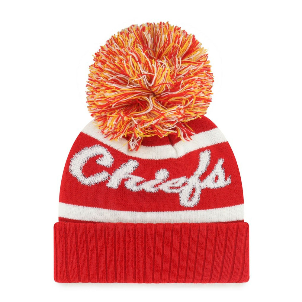 Kansas City Chiefs '47 Women's Spirited Cuffed Knit Hat with Pom Red