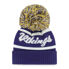 Minnesota Vikings '47 Women's Spirited Cuffed Knit Hat with Pom Purple