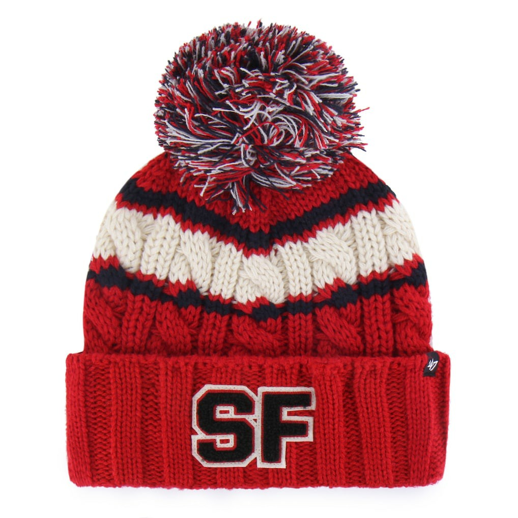 San Francisco 49ers '47 Women's Emma Cuffed Knit Hat with Pom Scarlet