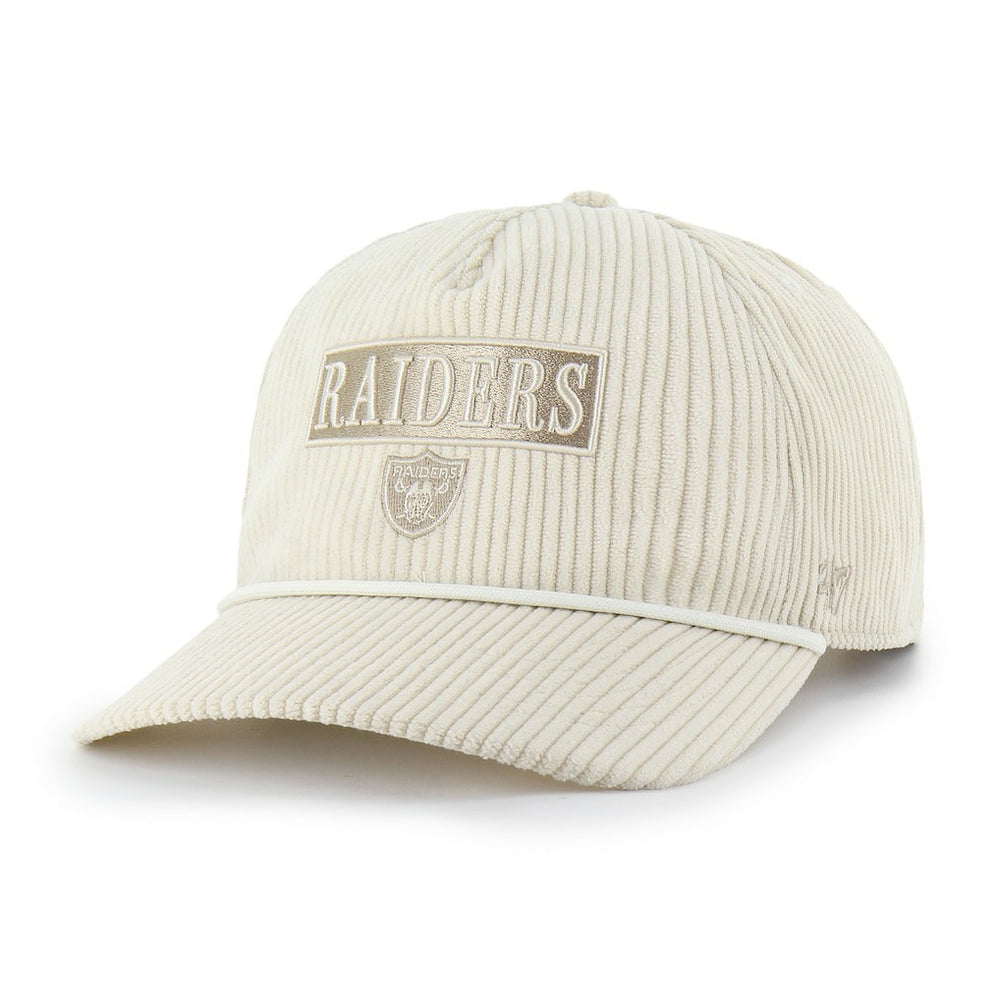 Las Vegas Raiders '47 Women's Mellow Corduroy Hitch Adjustable Hat Natural