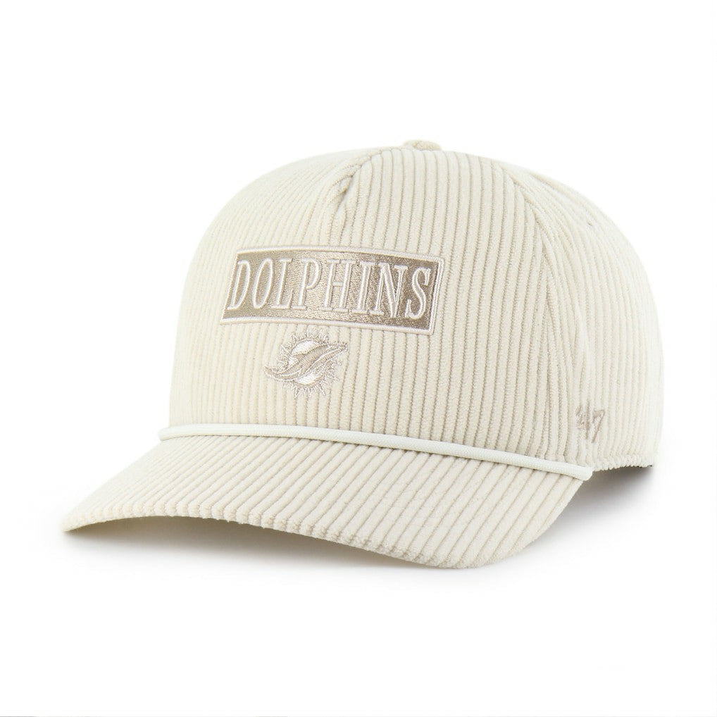 Miami Dolphins '47 Women's Mellow Corduroy Hitch Adjustable Hat Natural