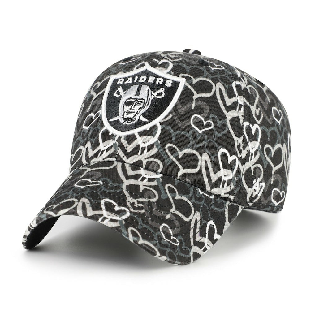 Las Vegas Raiders '47 Girls Youth Mural Clean Up Adjustable Hat Black