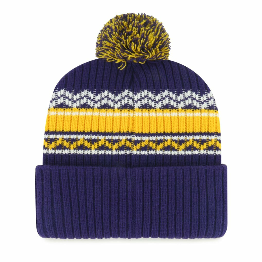 Minnesota Vikings '47 Youth Polar Vortex Cuffed Knit Hat with Pom Purple