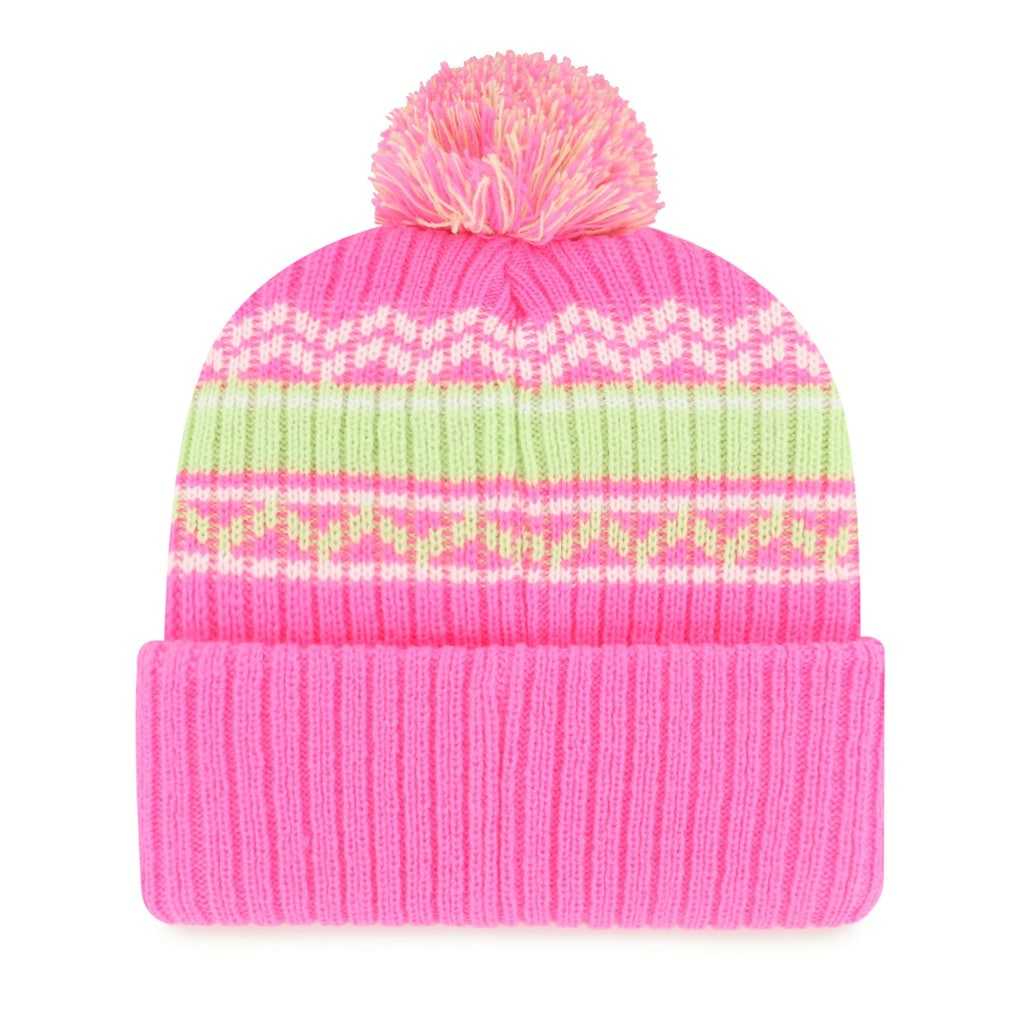 Minnesota Vikings '47 Girls Youth Polar Vortex Cuffed Knit Hat with Pom Pink