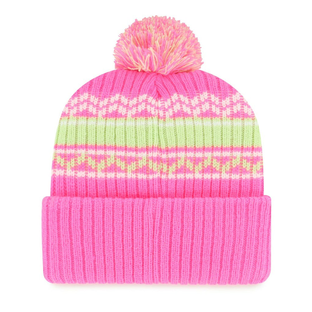 Minnesota Vikings '47 Girls Youth Polar Vortex Cuffed Knit Hat with Pom Pink