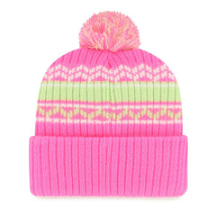 Cincinnati Bengals '47 Girls Youth Polar Vortex Cuffed Knit Hat with Pom Pink