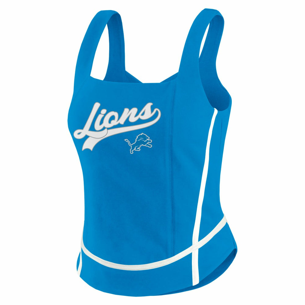 Detroit Lions WEAR by Erin Andrews Women's Square Neck Tank Top Blue