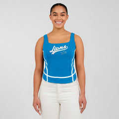 Detroit Lions WEAR by Erin Andrews Women's Square Neck Tank Top Blue
