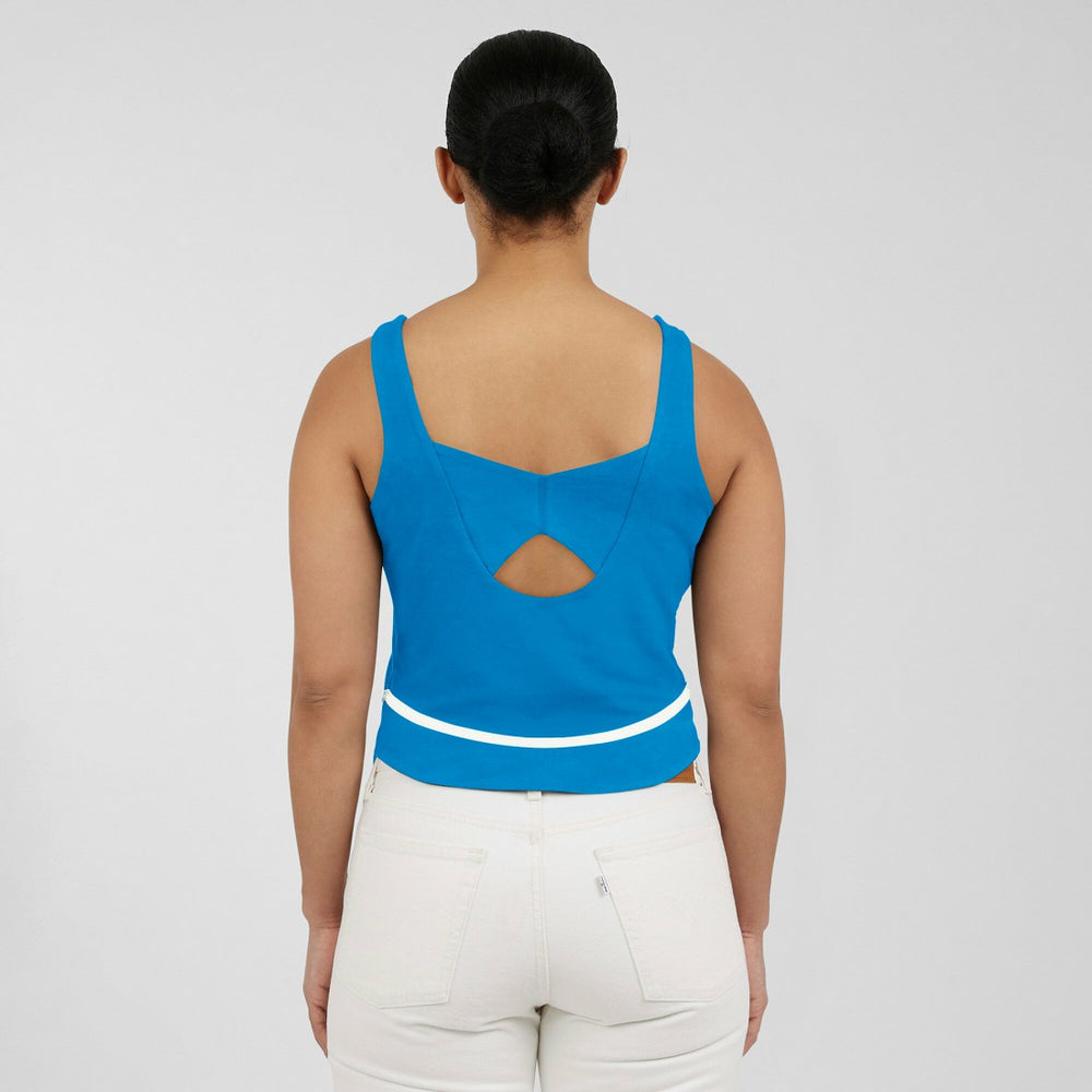 Detroit Lions WEAR by Erin Andrews Women's Square Neck Tank Top Blue