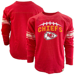 Kansas City Chiefs Wes & Willy Youth Football Long Sleeve T-Shirt Red