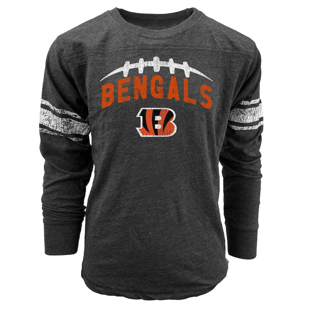Cincinnati Bengals Wes & Willy Youth Football Long Sleeve T-Shirt Black