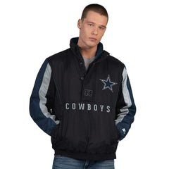 Dallas Cowboys Starter Thursday Night Gridiron Vintage Logo Half-Zip Jacket Black