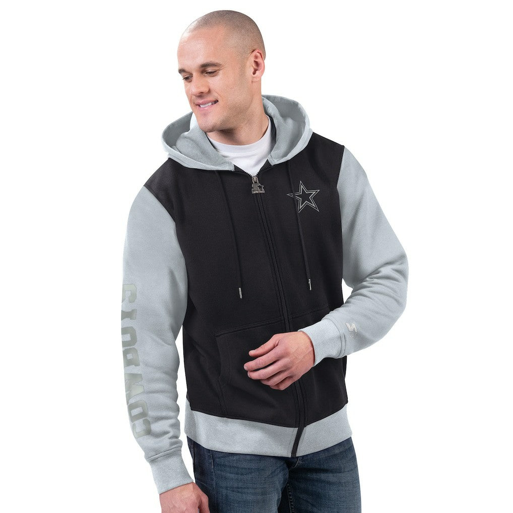 Dallas Cowboys Starter Thursday Night Gridiron Full-Zip Hoodie Black/Navy