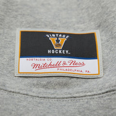 NHL Philadelphia Flyers Mitchell & Ness Women's Logo Lightweight Pullover Sweatshirt - Heather Gray