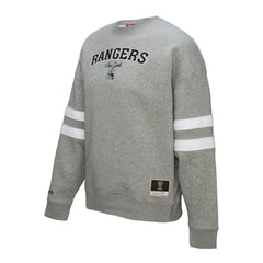 NHL New York Rangers Mitchell & Ness Women's Logo Lightweight Pullover Sweatshirt - Heather Gray