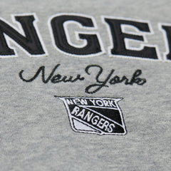 NHL New York Rangers Mitchell & Ness Women's Logo Lightweight Pullover Sweatshirt - Heather Gray