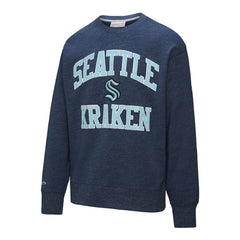 NHL Seattle Kraken Mitchell & Ness Playoff Win Fleece Pullover Sweatshirt - Deep Sea Blue