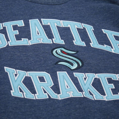 NHL Seattle Kraken Mitchell & Ness Playoff Win Fleece Pullover Sweatshirt - Deep Sea Blue