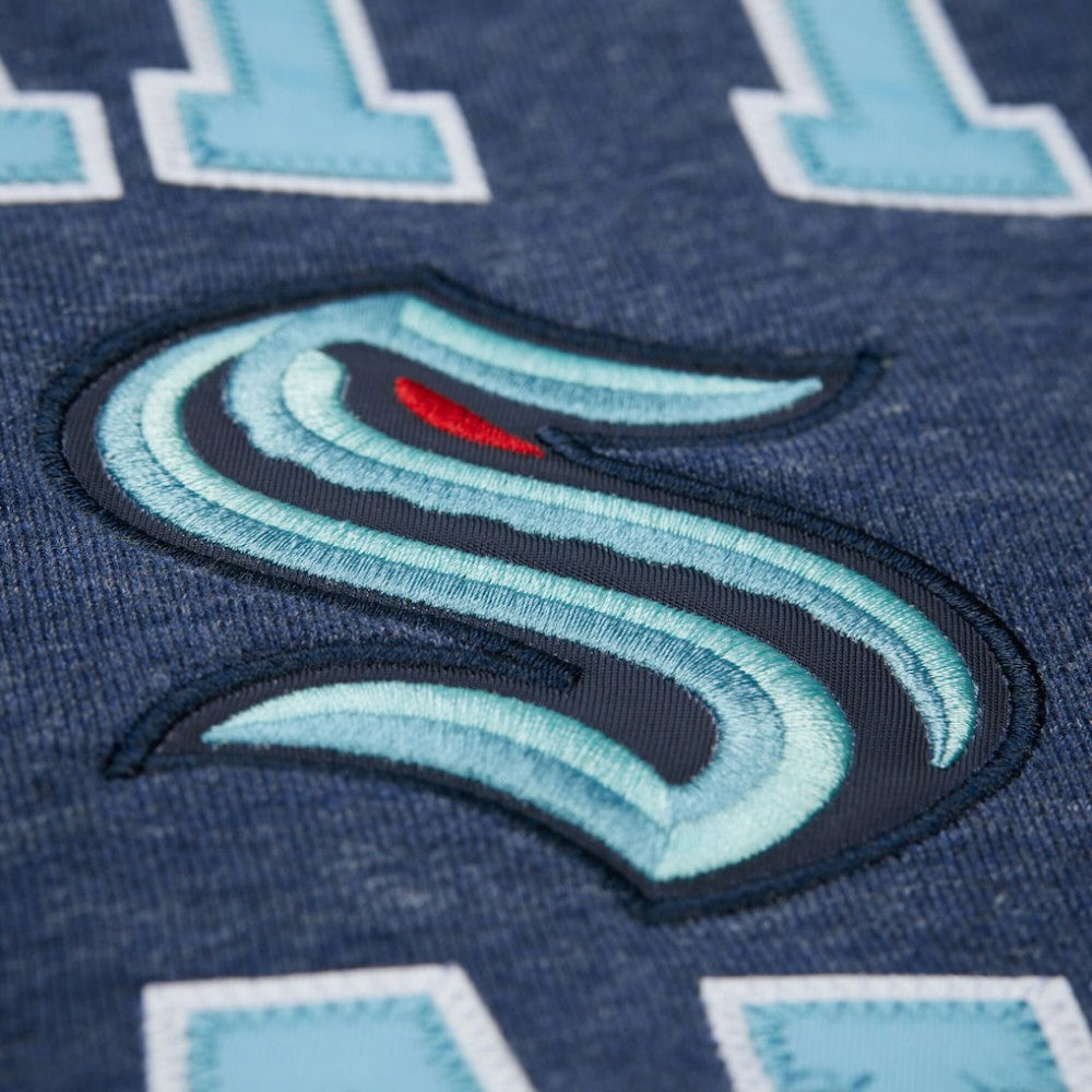 NHL Seattle Kraken Mitchell & Ness Playoff Win Fleece Pullover Sweatshirt - Deep Sea Blue