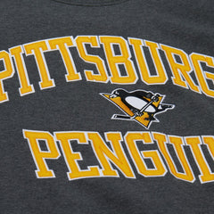 NHL Pittsburgh Penguins Mitchell & Ness Playoff Win Fleece Pullover Sweatshirt - Heather Charcoal