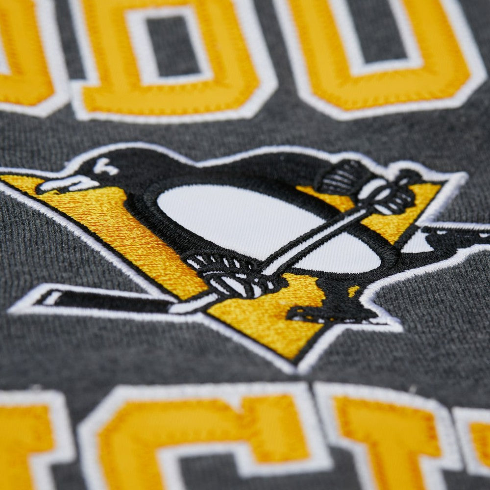 NHL Pittsburgh Penguins Mitchell & Ness Playoff Win Fleece Pullover Sweatshirt - Heather Charcoal