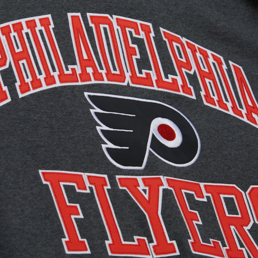 NHL Philadelphia Flyers Mitchell & Ness Playoff Win Fleece Pullover Sweatshirt - Charcoal